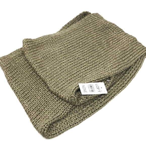 LOFT Gold Infinity Scarf NWT - Picture 2 of 3